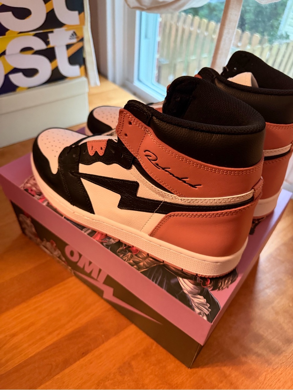 OMI in a Hellcat Reloaded Mens Size 13 BRAND NEW JORDAN 1 Rust Pink Retro